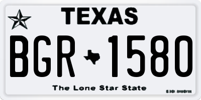 TX license plate BGR1580