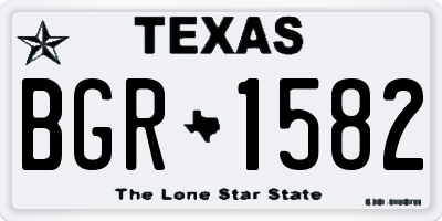TX license plate BGR1582