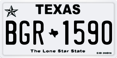 TX license plate BGR1590