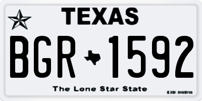 TX license plate BGR1592