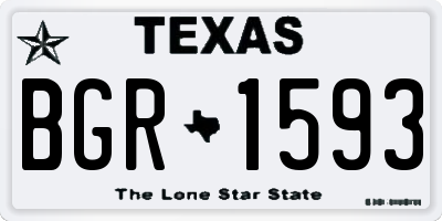 TX license plate BGR1593