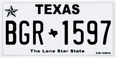 TX license plate BGR1597