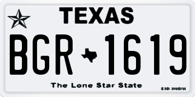 TX license plate BGR1619