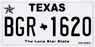 TX license plate BGR1620