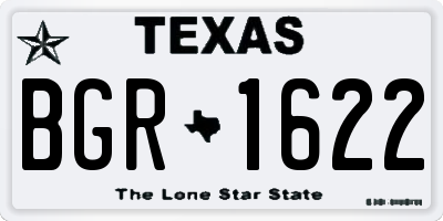 TX license plate BGR1622