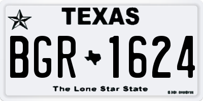TX license plate BGR1624