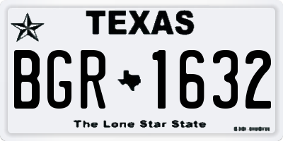 TX license plate BGR1632