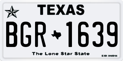 TX license plate BGR1639