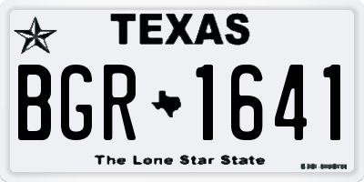 TX license plate BGR1641