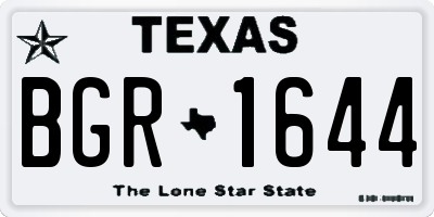 TX license plate BGR1644