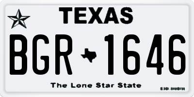 TX license plate BGR1646