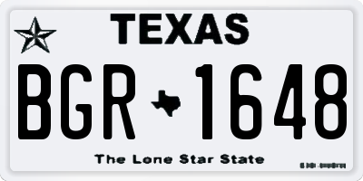 TX license plate BGR1648