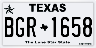 TX license plate BGR1658