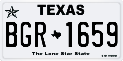 TX license plate BGR1659