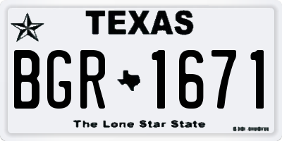 TX license plate BGR1671
