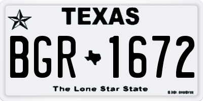 TX license plate BGR1672