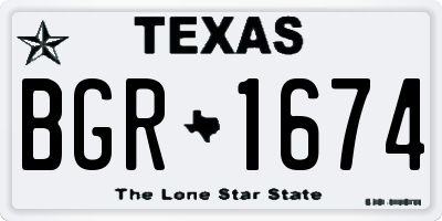 TX license plate BGR1674