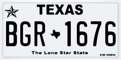 TX license plate BGR1676