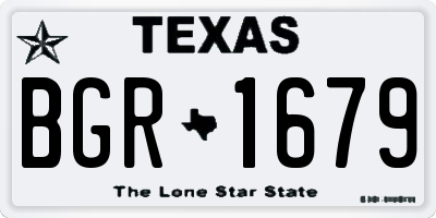TX license plate BGR1679