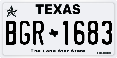 TX license plate BGR1683