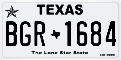 TX license plate BGR1684