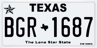 TX license plate BGR1687