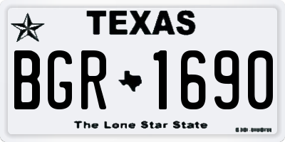 TX license plate BGR1690