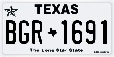 TX license plate BGR1691