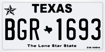 TX license plate BGR1693