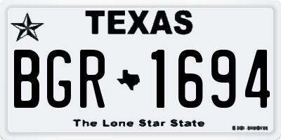 TX license plate BGR1694