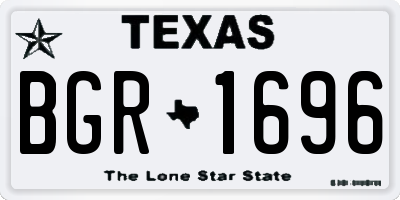 TX license plate BGR1696