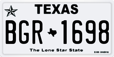 TX license plate BGR1698