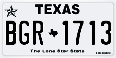 TX license plate BGR1713