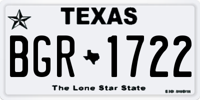 TX license plate BGR1722