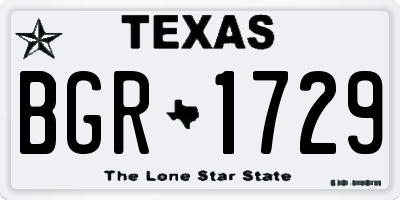 TX license plate BGR1729