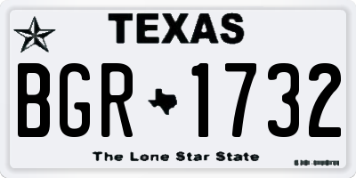 TX license plate BGR1732