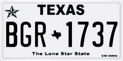 TX license plate BGR1737