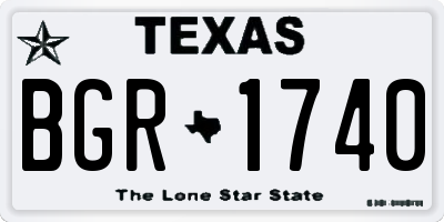 TX license plate BGR1740