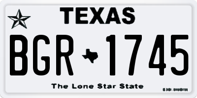 TX license plate BGR1745