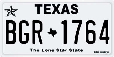 TX license plate BGR1764
