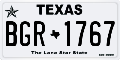 TX license plate BGR1767