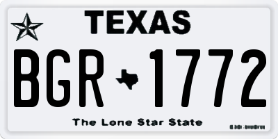 TX license plate BGR1772