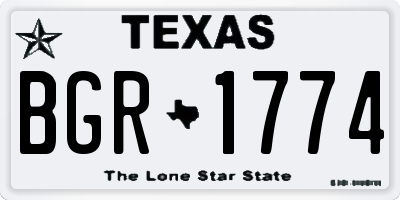 TX license plate BGR1774
