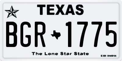 TX license plate BGR1775