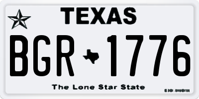 TX license plate BGR1776