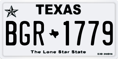 TX license plate BGR1779