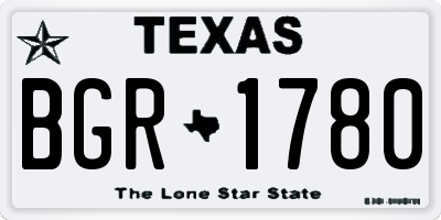 TX license plate BGR1780