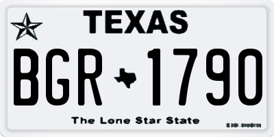 TX license plate BGR1790