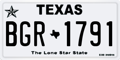 TX license plate BGR1791