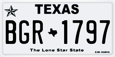 TX license plate BGR1797